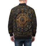 Bomber Jacket Golden Mayan Art
