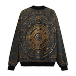 Bomber Jacket Golden Mayan Art