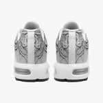 Air Cushion Sneakers White 3D Aztec Temple Ornament