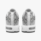 Air Cushion Sneakers White 3D Aztec Temple Ornament