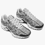 Air Cushion Sneakers White 3D Aztec Temple Ornament