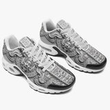 Air Cushion Sneakers White 3D Aztec Temple Ornament