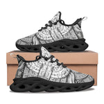 Sports Mesh Sneakers White 3D Aztec Temple Ornament