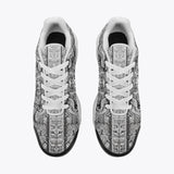 Air Cushion Sneakers White 3D Aztec Temple Ornament