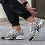 Air Cushion Sneakers White 3D Aztec Temple Ornament