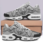 Air Cushion Sneakers White 3D Aztec Temple Ornament