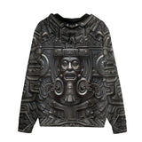 Men's Zip Up Hoodie Metal Mask Aztec Art