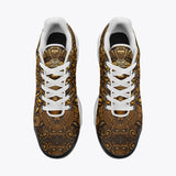 Air Cushion Sneakers Aztec Calendar Golden Artwork