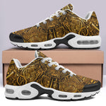 Air Cushion Sneakers Gold Aztec Calendar