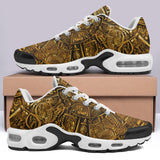 Air Cushion Sneakers Gold Aztec Calendar