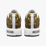 Air Cushion Sneakers Golden Mayan God Artwork