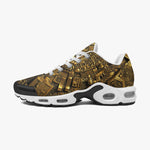 Air Cushion Sneakers Golden Mayan God Artwork