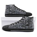 High-Top Canvas Shoes Bricks Wall Mayan Temple Art