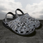 Classic Clogs Bricks Wall Mayan Temple Art