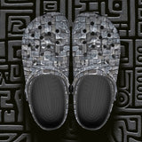 Classic Clogs Bricks Wall Mayan Temple Art