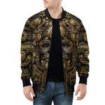 Bomber Jacket Golden Mask Aztec Art