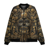 Bomber Jacket Golden Mask Aztec Art