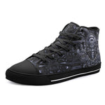 High-Top Canvas Shoes Ancient Metal Mayan Art