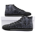 High-Top Canvas Shoes Ancient Metal Mayan Art