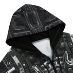 Men's Zip Up Hoodie Antique Metal Wall Art