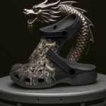 Classic Clogs Gothic Metal Dragon Artwork
