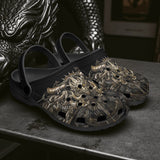 Classic Clogs Gothic Metal Dragon Artwork