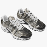 Air Cushion Sneakers Vintage Grungy Newspaper