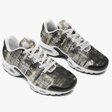 Air Cushion Sneakers Vintage Grungy Newspaper