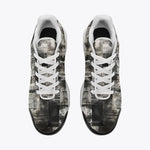 Air Cushion Sneakers Vintage Grungy Newspaper