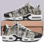Air Cushion Sneakers Vintage Grungy Newspaper