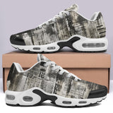 Air Cushion Sneakers Vintage Grungy Newspaper