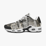 Air Cushion Sneakers Vintage Grungy Newspaper