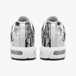 Air Cushion Sneakers Vintage Grungy Newspaper