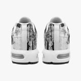 Air Cushion Sneakers Vintage Grungy Newspaper