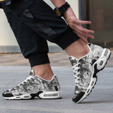 Air Cushion Sneakers Vintage Grungy Newspaper