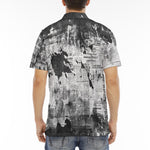 Men's Polo Shirt Vintage Grungy Newspaper