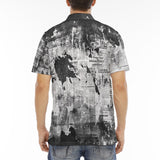 Men's Polo Shirt Vintage Grungy Newspaper