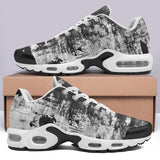 Air Cushion Sneakers Vintage Grungy Newspaper