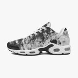 Air Cushion Sneakers Vintage Grungy Newspaper