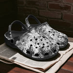 Classic Clogs Vintage Grungy Newspaper