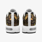 Air Cushion Sneakers Gold Triangles Geometric