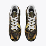 Air Cushion Sneakers Gold Triangles Geometric