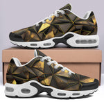 Air Cushion Sneakers Gold Triangles Geometric