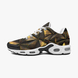 Air Cushion Sneakers Gold Triangles Geometric