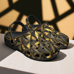 Classic Clogs Gold Triangles Geometric