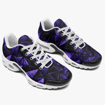 Air Cushion Sneakers Blue Triangles Geometric