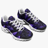 Air Cushion Sneakers Blue Triangles Geometric