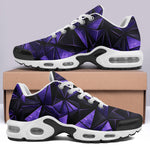 Air Cushion Sneakers Blue Triangles Geometric