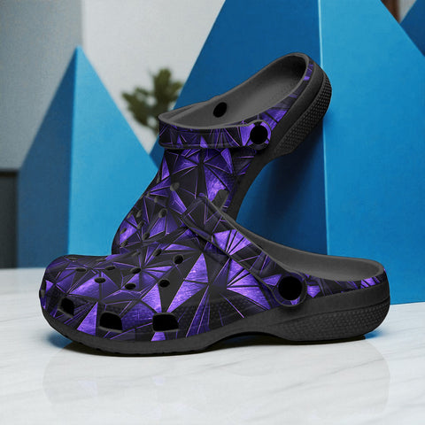 Classic Clogs Blue Triangles Geometric