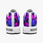 Air Cushion Sneakers Purple and Blue Stained Glass